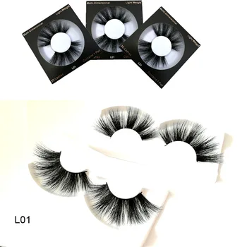 

Custom boxes mink eyelashes samples available 100% Real 3D Mink Full Strip 25mm Long mink eyelashes