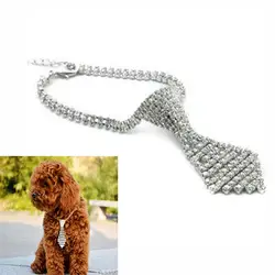 Аксессуары для собак и кошек Мода Rhinestone Щенок бабочку Pet костюм галстук Цепочки и ожерелья воротник для маленьких собак кошки