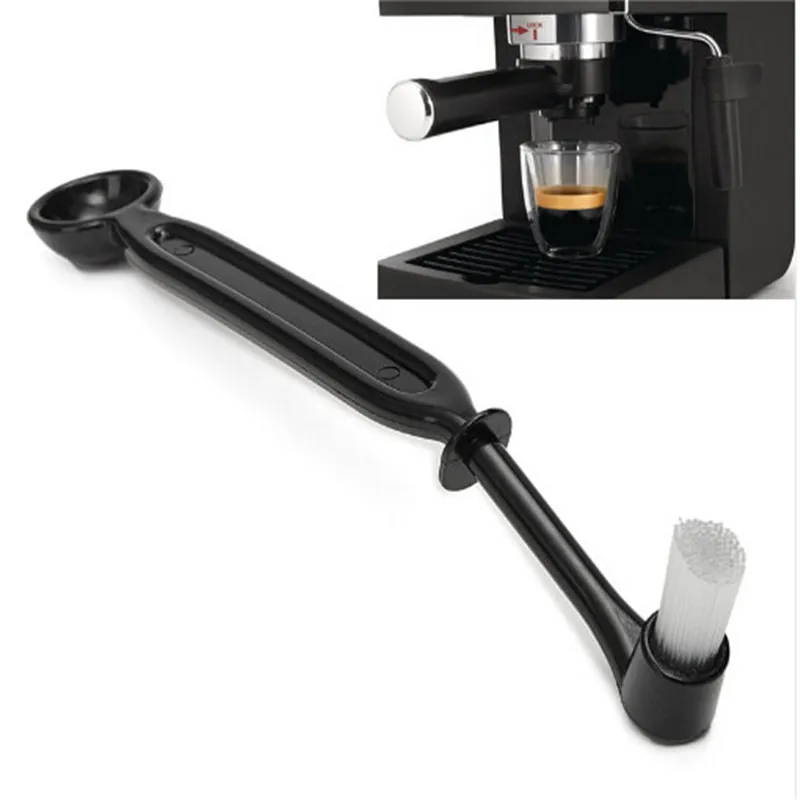 Black Nylon Coffee Machine Brush Espresso Grinder Machine Group Head Kitchen Cleaning Brush