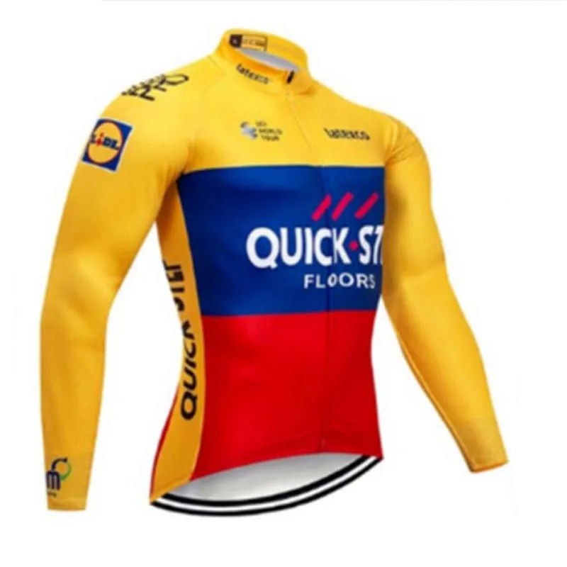 

QUICK STEP 2019 Men Cycling Jersey Cycle Clothing Breathable racing Bicycle Clothes Long Sleeve Shirt Ropa Ciclismo uniformes #9