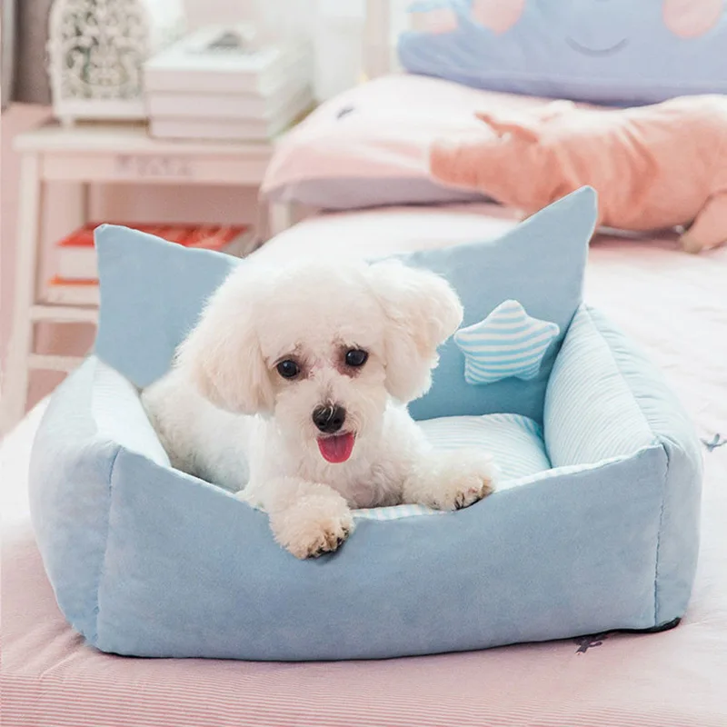 Удобные кушетка для собак кошачье гнездо Съемная кровать легко чистить собака дом Питомник принцесса Pet Sleepping подушки щенок Тедди корзина
