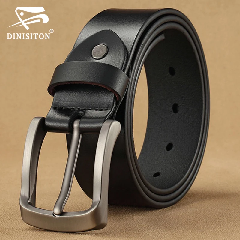 DINISITON men\'s genuine leather belt luxury brand belts for mens High Quality Cowhide Male Strap Hot Cummerbunds ceinture homme