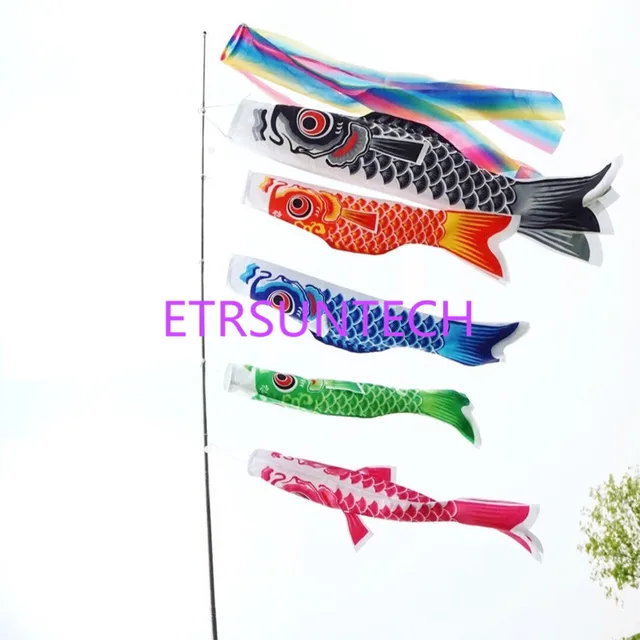 Banderas Japonesas De Carpa Koi - 5 Piezas Decorativas Para Jardín, Restaurante O Patio
