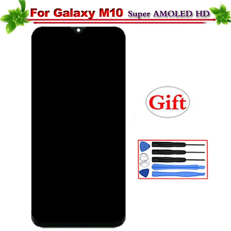 

6.22' Super Amoled for Samsung Galaxy M10 2019 SM-105 M105F M105DS LCD Display Touch Screen Digitizer Assembly Replacement