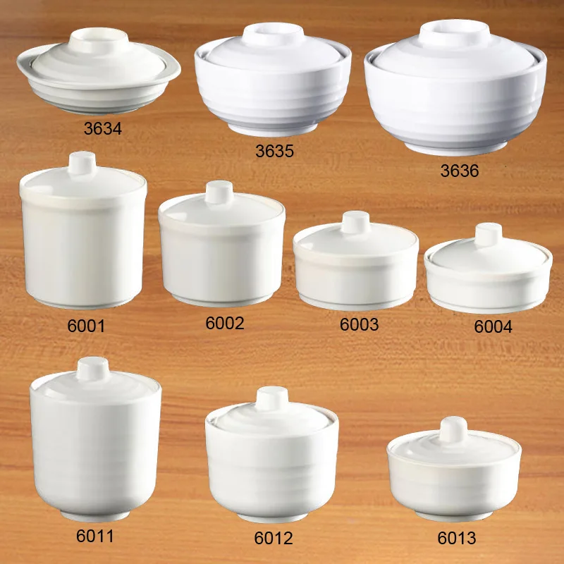 

Imitation Porcelain Dinnerware Restaurant Soup Tureen Canteen Soup Cooker A5 Melamine Tableware Slow Cooker Wholesale Sale