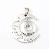 Fashion Ginger Snaps Necklace Jewelry I Love You To The Moon And Back Necklace With 50Cm Chain Fit Mini/Big Snap Button 8pcs 1