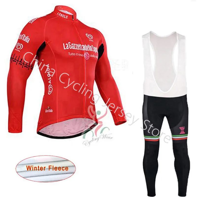 

Ropa Ciclismo Tour de italy Men Winter Cycling Jersey Long Sleeve Thermal Fleece Bicycle Wear Bike clothing Racing Suits A10