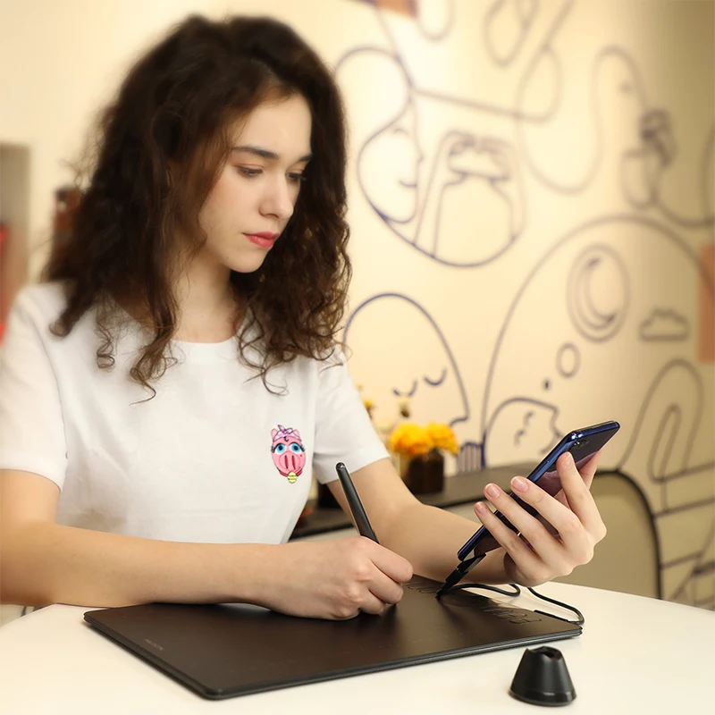 Huion hs610 comprimidos gráficos caneta digital tablet