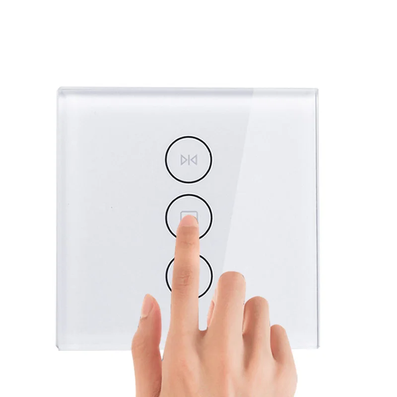 EU Wifi touch curtain switch wall switch voice control by Alexa /Google  phone control For Electric curtain motor smart home