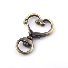 New 5Pcs Silver Gold Heart Clip Hook Keychain Rotating Lobster Buckle Split Keychain Hot Sale Birthday Gift New 5Pcs Silver Gold Heart Clip Hook Keychain Rotating Lobster Buckle Split Keychain Hot Sale Birthday Gift
