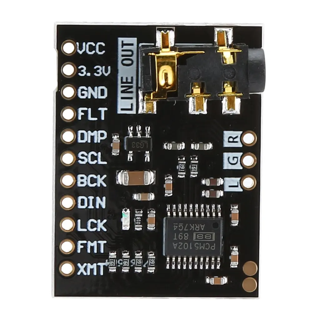 PCM5102 ЦАП звуковая плата декодер DAC pHAT 3,5 мм стерео джек 24 бит цифровой PLL аудио модуль ЦАП A/D конвертер