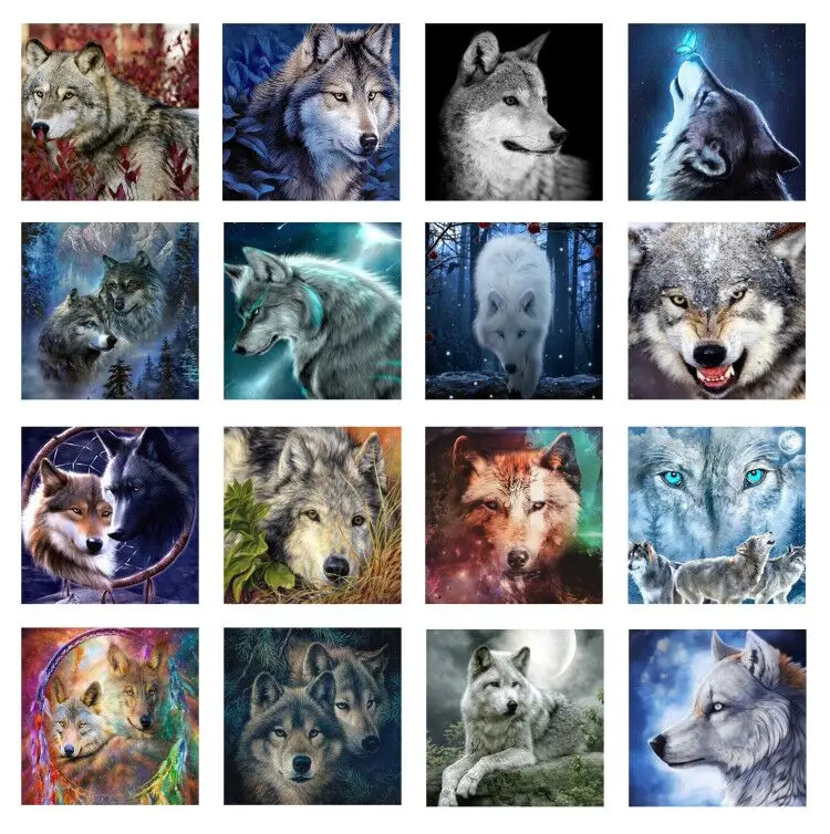 

diamond painting wolf -2