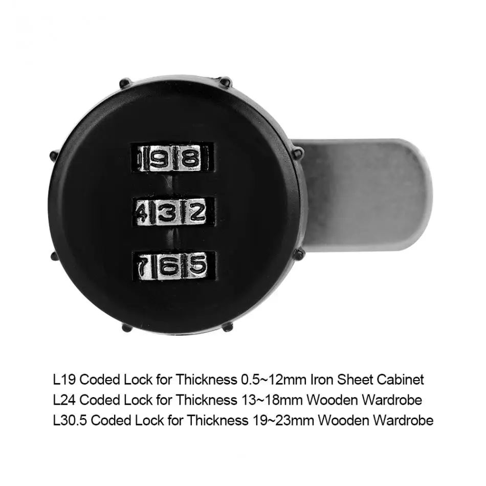 3 значный код комбинированная камера шкаф Серебристые Кулоны из сплава цинка с удобным точность Пароль безопасности кодовый замок