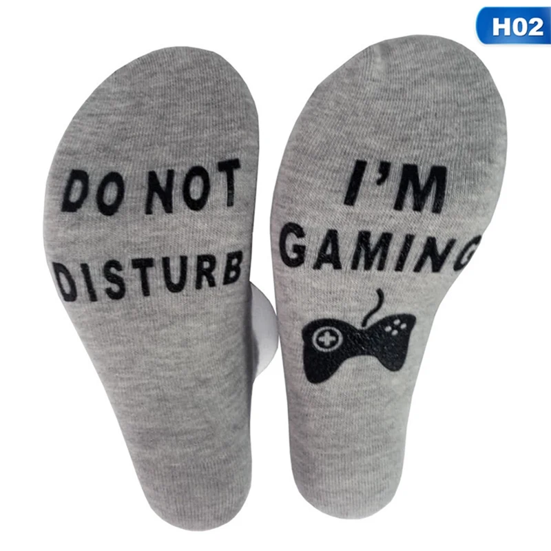 Забавные унисекс для женщин мужчин Хлопковые носки не беспокоить I'm Gaming Новинка с принтом букв носки Творческий подарок для любителей игр