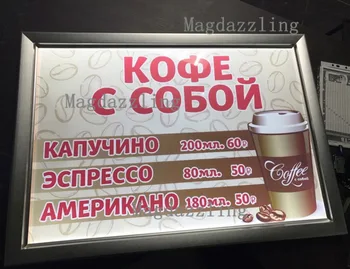 

Slim Aluminum Snap Frame LED Backlit Advertising LightBox,Cafe Shop LED Menu Boards