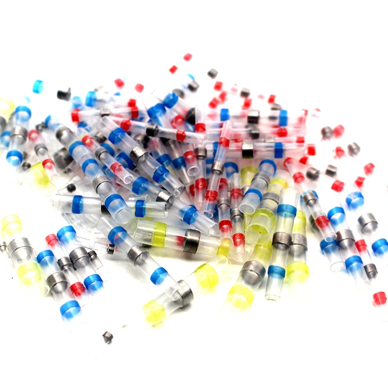 

100pcs Heat Shrink Butt Wire Splice Connector Waterproof 26-10 AWG Solder Sleeve Connectors Tool