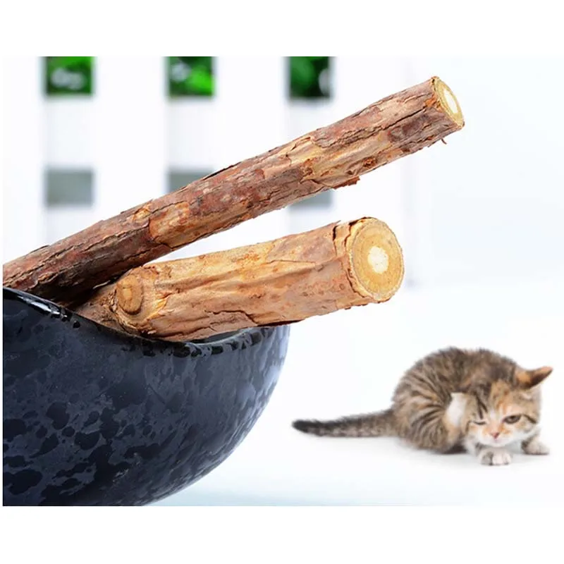 

2pcs/pack Cat Cleaning Teeth Pure Natural Catnip Pet Cat Molar Toothpaste Stick Silvervine Actinidia Fruit Cat Snacks Sticks