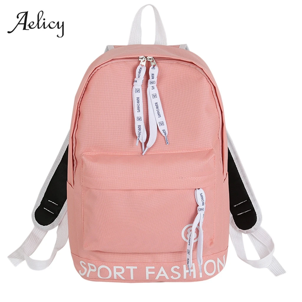 Aelicy Women Canvas Backpacks Ladies Shoulder School Bag Backpack For Girls Travel Fashion Bag Bolsas Mochilas Sac A Dos