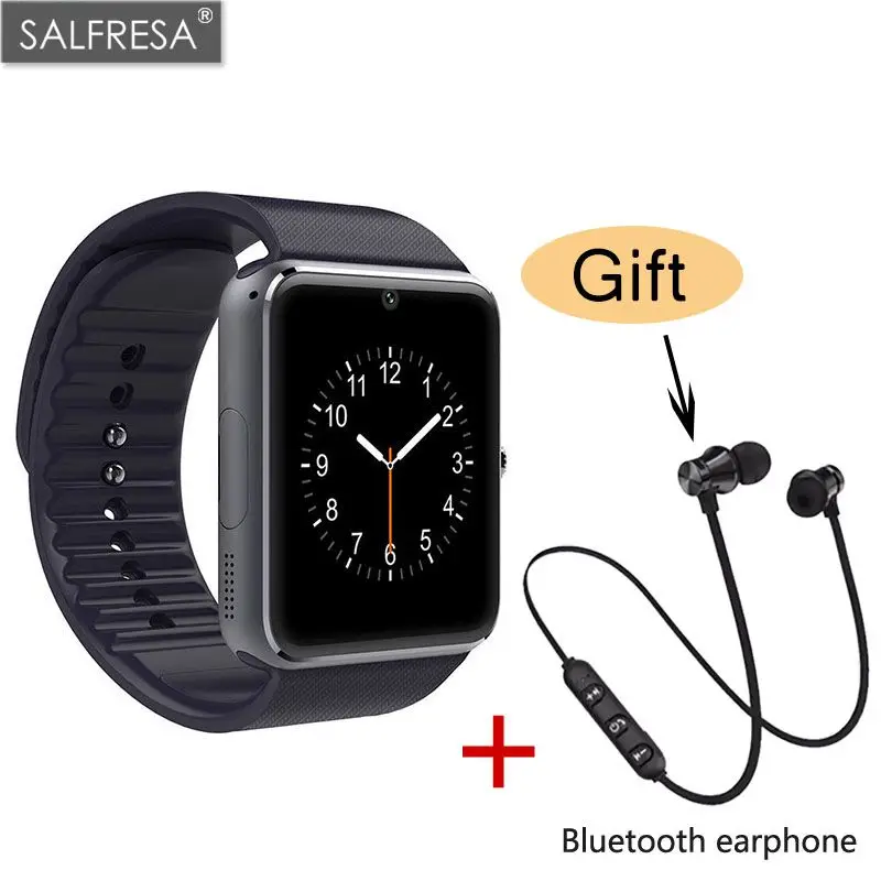 

SALFRESA GT08 Smart Watch Men With Touch Screen Big Battery Support Camera TF SIM Card For IOS iPhone Android Phone Bluetooth