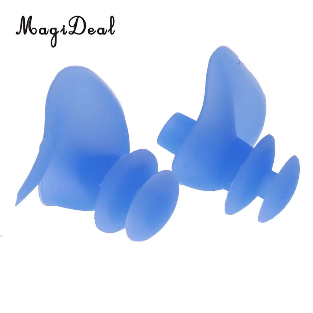 MagiDeal High Quality Waterproof Soft Silicone Swimming Earplugs Prevent Water Ear Plugs Jellyfish Style for Hearing Protection 