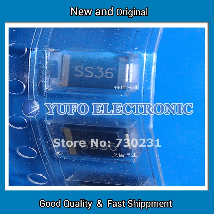 Бесплатная доставка 50 шт. SMD диод Schottky SS36 SMB объем 3A60V Тип B (YF0905) | Электронные