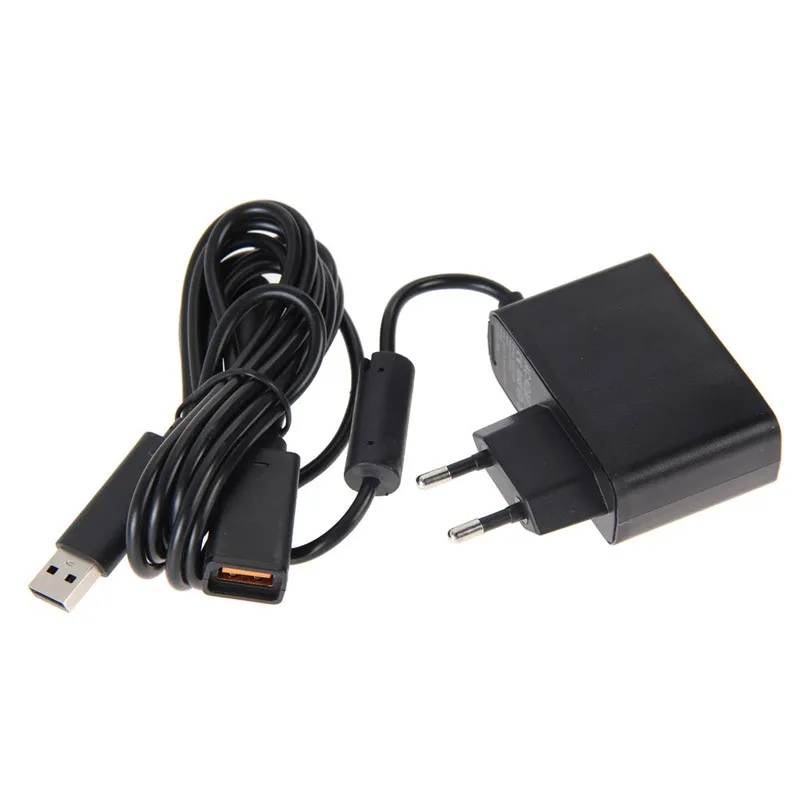 

2019 Newest Black AC 100V-240V Power Supply Plug Adapter USB Charging Charger For Microsoft For Xbox 360 Kinect Sensor