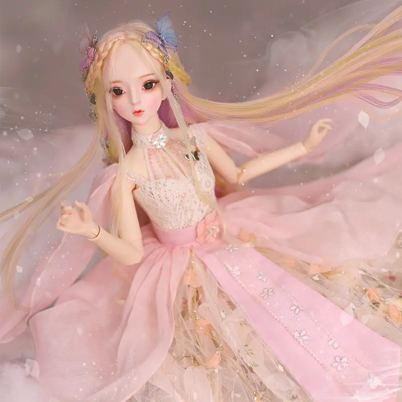 

Latest BJD 1/3 Blyth doll in pink Gorgeous clothes mechanical joint Body With makeup,Including hair,eyes 62cm best kids toys
