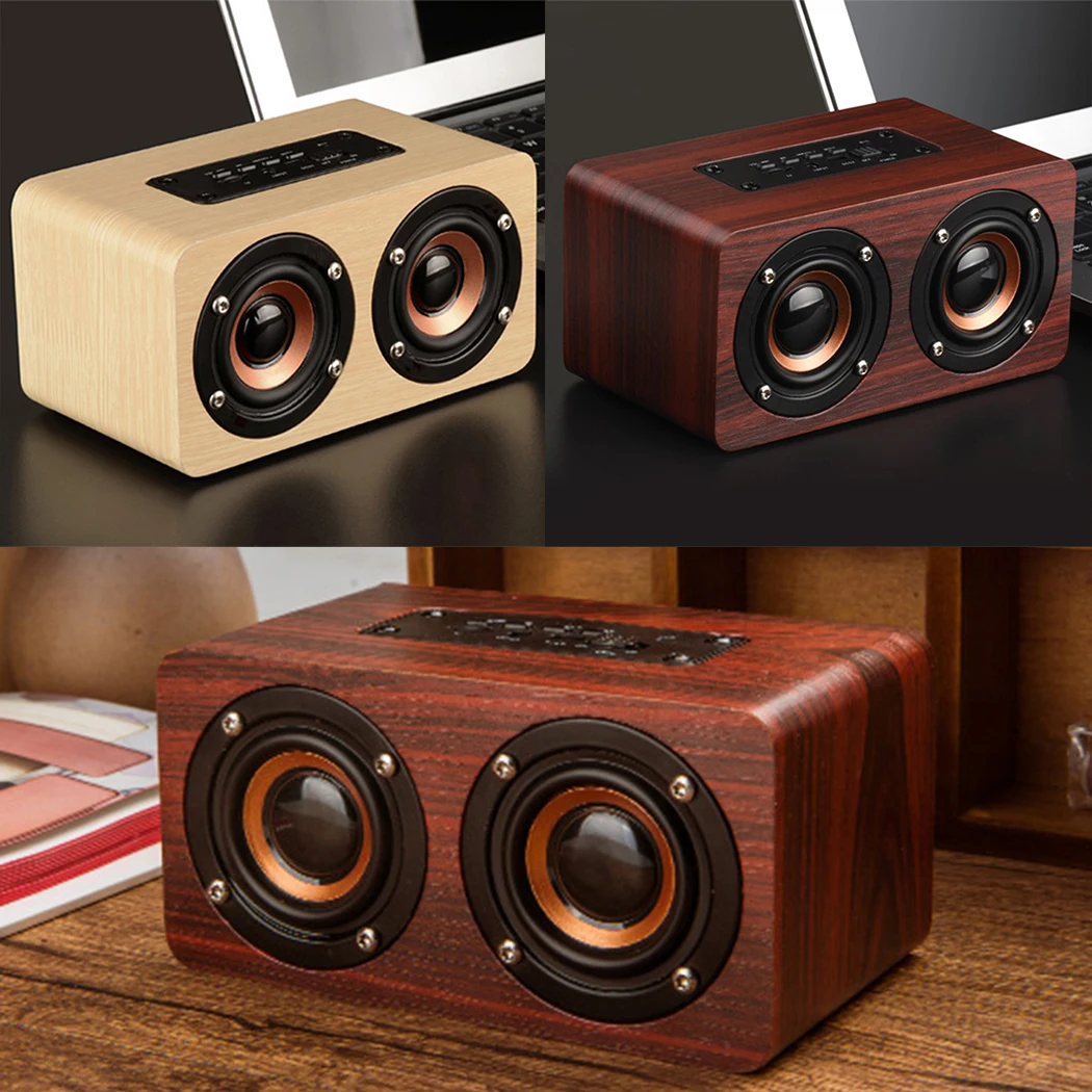 Bluetooth Динамик Ретро Классический Дерево Hifi мини звука поле Aux для Xiaomi s Tf карты usb