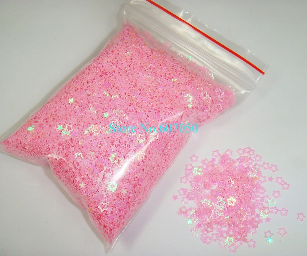 

50g/bag x Dazzling Pink Color Hollow Plum Blossom Flower Paillette Spangles Shape for Nail Art Christmas Crafts Decoration