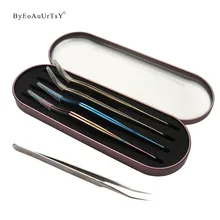 VETUS жесть чехол для посадки ресниц пинцет антистатические Доступные пинцеты для наращивания ресниц норковые ресницы инструменты для макияжа
