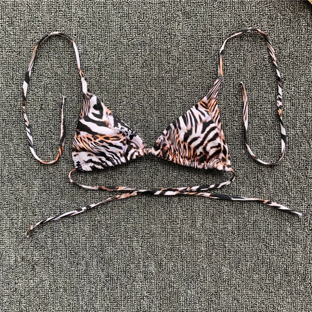 2019 woman summer sexy strap snake pattern bikini set swimsuit push up Brazilian beach swimsuit bikinis e fatos de banho 40J4 (7)