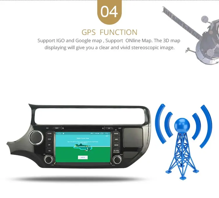 Perfect LJDA Android 9.1 Car DVD Player For KIA Rio K3 2015 2016 GPS Navigation 2 Din Car Radio Multimedia WIFI Stereo IPS Auto Audio 6