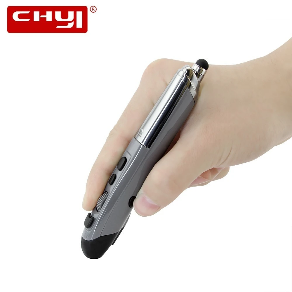 

CHYI Wireless Pen Mouse USB Optical 1600 DPI Pencil Ergonomic Touch Pen Mice PPT Pointer Laser Mause for PC Laptop Computer