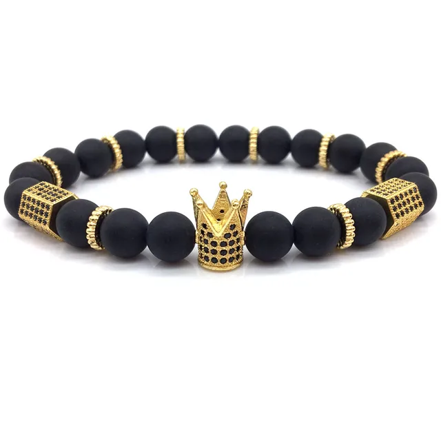 Crown Men Bracelet Fashion New 2018 Beaded Bracelets Crown Men Bracelet Fashion New 2018 Beaded Bracelets Clic Stone Beads Charm For