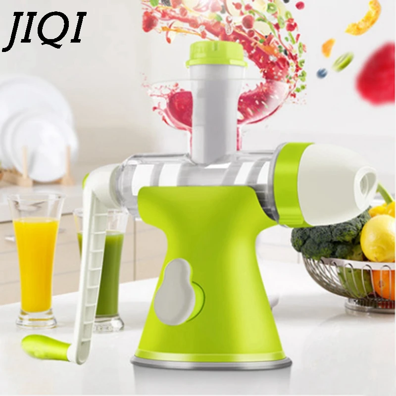 

JIQI Hand Crank Press Wheat Grass Juicer Manual Auger Slow Juice Fruit Wheatgrass Orange Extractor Machine Ice Cream Squeezer