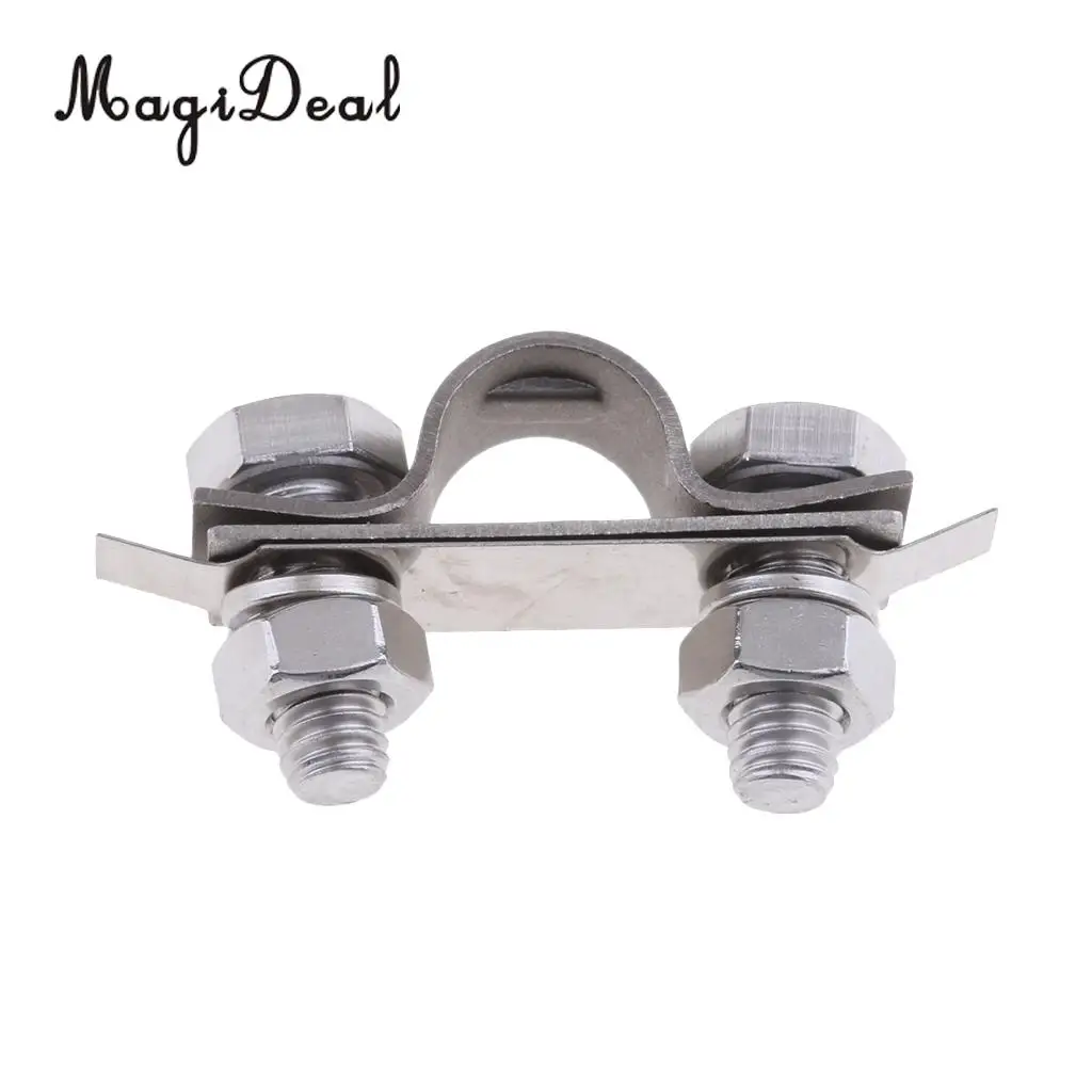 MagiDeal 304 Stainless Steel Control Throttle Cable U Shaped Clamp Boat Hardware for Inflatable Fishing Kayak Canoe Boat Access