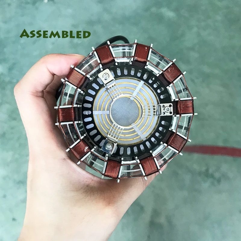 

1:1 Iron Man Arc Reactor Remote Light Arc MK1 Iron Man DIY Parts Model Assembled core display stand (With manual)