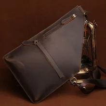 Crazy Horse, Воловья кожа, слинг, на груди, на день, рюкзак, для мужчин, известный бренд, сумка через плечо, повседневная, через плечо, сумки, кожаная сумка