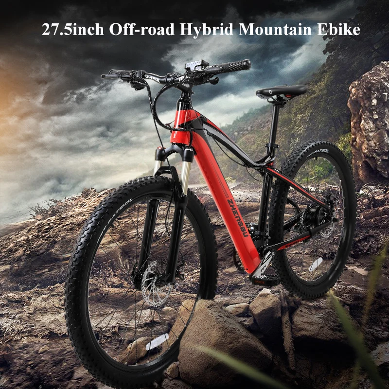 Best 27.5inch electric mountain bike 48V lithium battery hidden in frame 240w motor hybrid ebike Hydraulic disc brake Oil shock 2