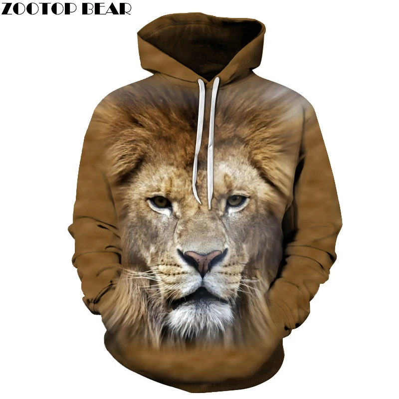 

3D Print Yellow Lion Hoodie Pullover Sweatshirt Harajuku Men Women Hoody StreetwearJacket Autumn Winter Drop ship ZOOTOP BEAR