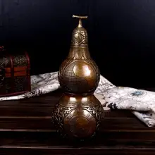 Статуя медная, латунь, фигурка, 15 см, на восемь диаграм брелок в виде тыквы, тайцзи, высшего полюс, античный декоративно-прикладного искусства бронза