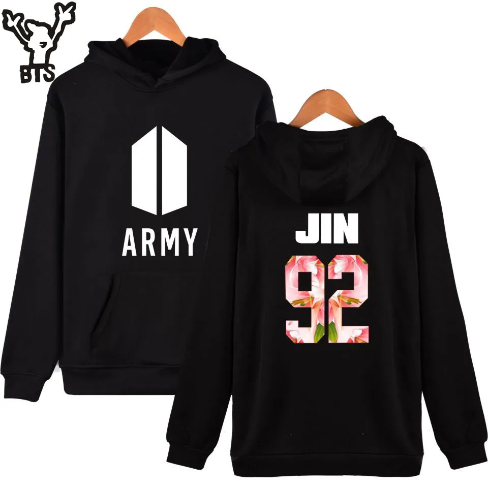 Bts Bangtan Обувь для мальчиков Толстовки Для женщин осень/весна длинный рукав толстовки с капюшоном Для женщин KPOP моды oversize-худи с принтом