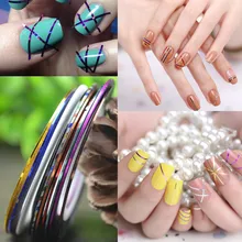 LCJ розничная 1 мм линия для ногтей для украшения ногтей Diy дизайн ногтей самоклеющиеся Переводные инструменты, 11 цветов на выбор