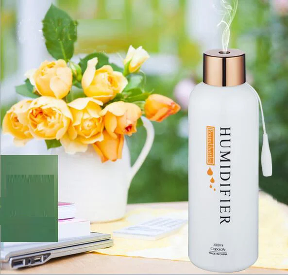 

2017 Newset 300ML Mini Usb Bottle Air Humidifier Office Essential Oil Diffuser Sticks Water Bottle Cap Aroma Mist Maker Fogger
