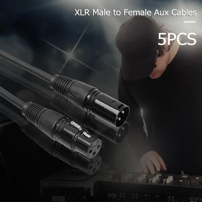 5 шт. 5.9ft DMX сценический DJ кабель для мужчин и женщин XLR разъем аудио провод шнур