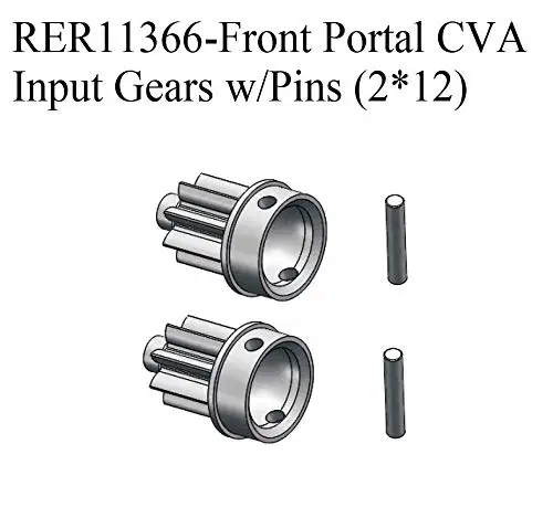 

1/10 RC RER11366 Steel Front Portal CVA Input Gears w/Pins for Redcat Gen8