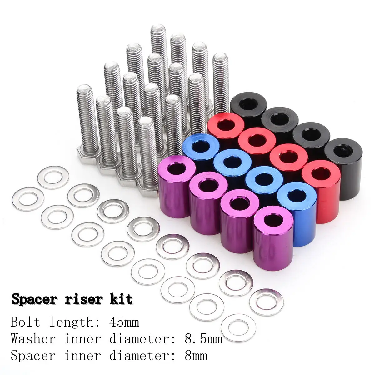 

1'' 8mm Billet Hood Vent Spacer Riser Kit For Car Auto Motor Turbo Engine Swap for Audi/BMW/Mercedes-Benz