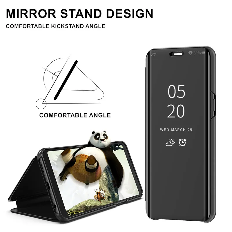 Умный зеркальный Прозрачный чехол для Samsung A3 A5 A7 2017 A6 A8 Plus 2018 A9 Star Lite A6S M10 M20 кожаный