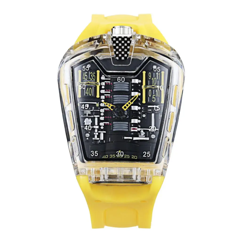 

Switzerland watches men luxury brand personality transparent men's watch silicone belt waterproof quartz Relojes Hombre