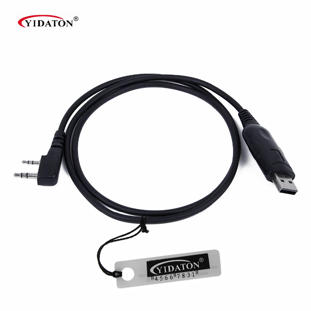 1PC Hot 2 Pin USB Programming Cable for Walkie Talkie for KENWOOD Baofeng UV-5R TK3207 TK-3107 BF-888S